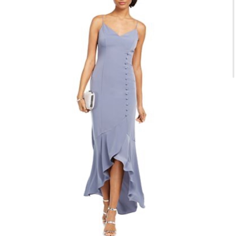 NWT Adrianna Papell Ruffled Button Mermaid Dress